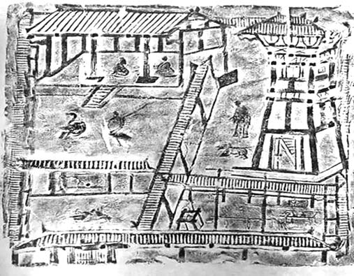 Urban Estate (Ancient Chinese Bas-Relief)