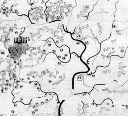Ancient Chinese Geographical Map (fragment)