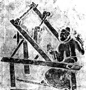 Weaving Loom (Ancient Chinese Bas-Relief)