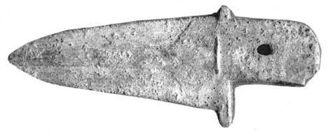 Ponta de picareta de bronze e o caractere 伐